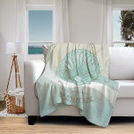 Beach House Clam Shell Aqua Blue Id623 Fleece Blanket at Zazzle