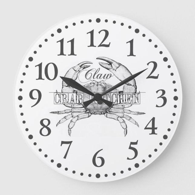 Beach House Coastal Cottage Large Clock (Front)