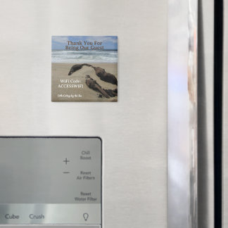 Beach House Coastal Home Guest WiFi Access Code Magnet