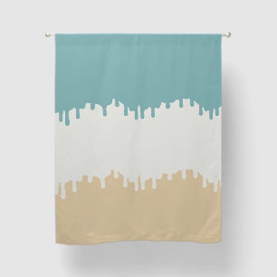Beach House Color Drips Minimalist Modern Coastal Blackout Curtains