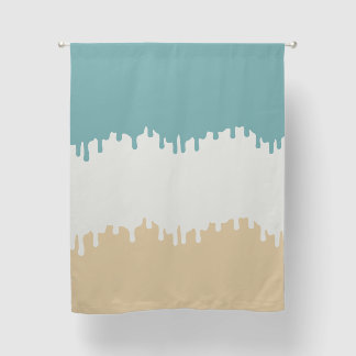 Beach House Color Drips Minimalist Modern Coastal Blackout Curtains