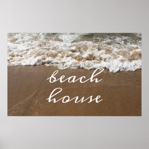 Beach House Cottage Ocean Photo Nautical Landscape Poster