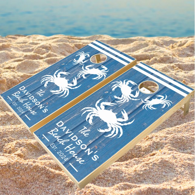 Beach House Crab  Cornhole Set (Creator Uploaded)