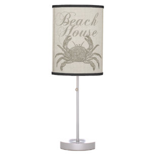 Beach House Crab Seashore Coastal Vintage Table Lamp
