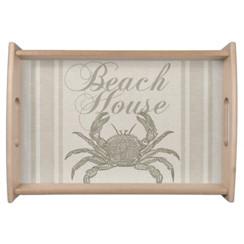 Beach House Crab Seashore Serving Tray