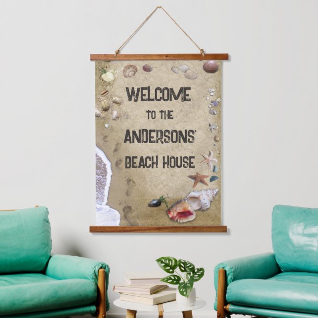 Beach House (customizable)  Hanging Tapestry (Living Room)