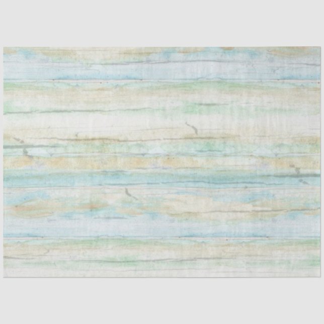 Beach House Driftwood Ocean Coastal Wood Decoupage Tissue Paper (Front)