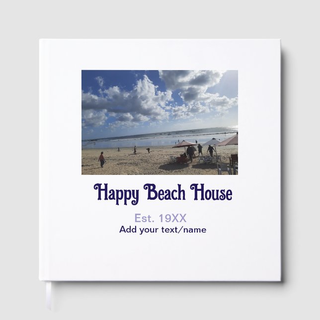 Beach house est. Add year photo latitude longitude Guest Book (Front)
