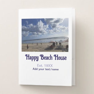 Beach house est. Add year photo latitude longitude Pocket Folder