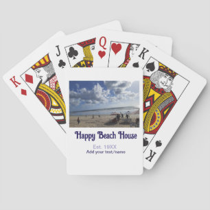 Beach house est. Add year photo latitude longitude Poker Cards