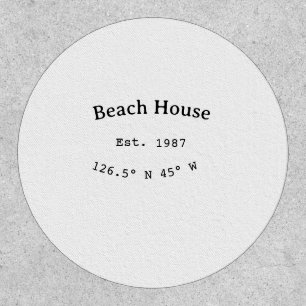 Beach house ets. Date year custom coordinates add Patch