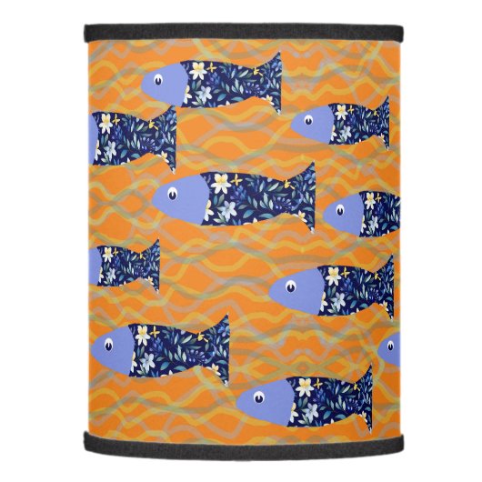 Beach House Fish Seascape Seaside fisherman Lamp Shade (Left)