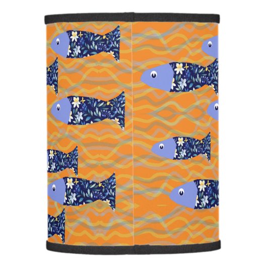 Beach House Fish Seascape Seaside fisherman Lamp Shade (Back)