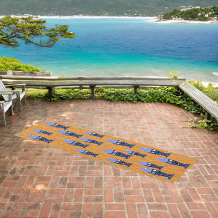 Beach House Fish Seascape Seaside fisherman Outdoor Rug