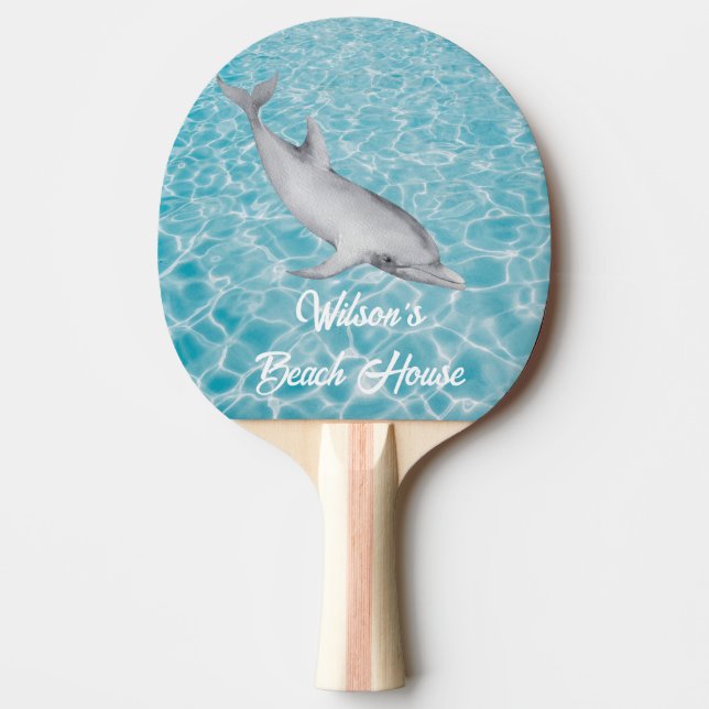 Beach House Fun Underwater Friends Ping Pong Paddle (Front)