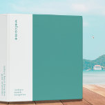 Beach House Guest Information<br><div class="desc">Keep your guests informed with this minimalist turquoise and white welcome guest information guide book. The cover features a stylish color block design in turquoise and white,  with space to add your own custom text. Perfect for vacation rentals,  bed and breakfasts,  or any hospitality setting.</div>