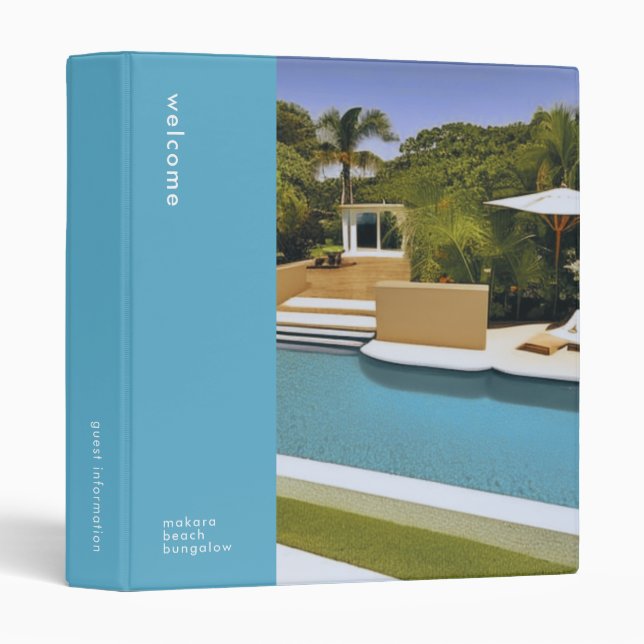 Beach House Guest Information 3 Ring Binder (Front/Spine)