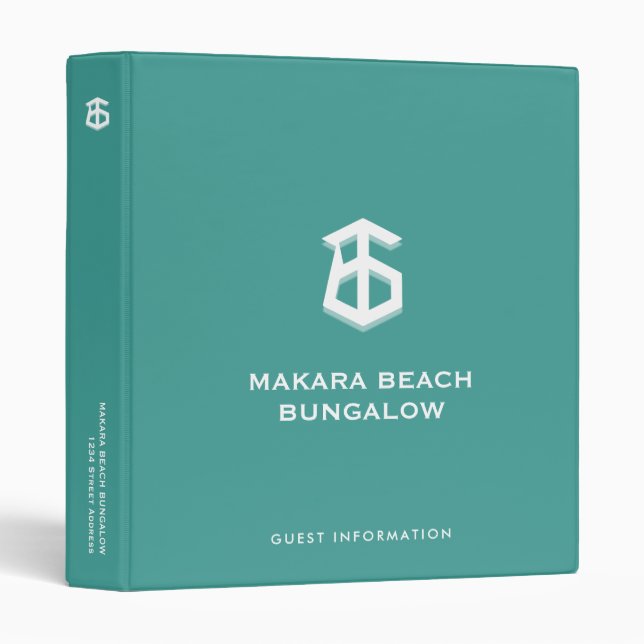 Beach House Guest Information Binder (Front/Spine)