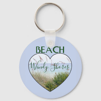 Beach House Heart Destin Florida Keychain