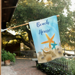 Beach house house flag