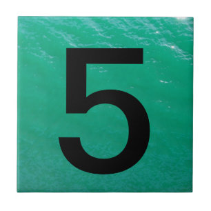 Beach House House Number Tile