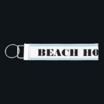 Beach House Keys Keychain<br><div class="desc">Don't misplace those beach house keys — you'll need them for your vacation! This webbed keychain fits perfectly on your wrist! Choose from a variety of colors for the cotton webbing portion of the keychain. Text design is printed around the full length of the white satin ribbon. Chrome-plated metal key...</div>