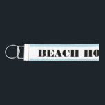 Beach House Keys Keychain<br><div class="desc">Don't misplace those beach house keys — you'll need them for your vacation! This webbed keychain fits perfectly on your wrist! Choose from a variety of colors for the cotton webbing portion of the keychain. Text design is printed around the full length of the white satin ribbon. Chrome-plated metal key...</div>