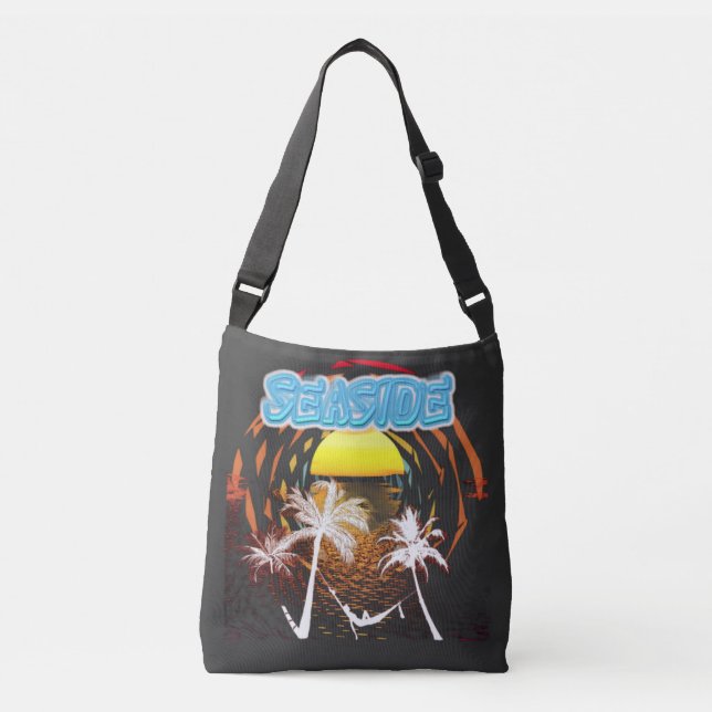 Beach House Lover Vacation Crossbody Bag (Front)