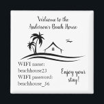 Beach House Magnet Vacation Rental Wifi Password<br><div class="desc">This design may be personalized in the area provided by changing the photo and/or text. Or it can be customized by clicking Personalize this Template and then choosing the click to customize further option and delete or change the color of the background, add text, change the text color or style,...</div>