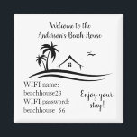 Beach House Magnet Vacation Rental Wifi Password<br><div class="desc">This design may be personalized in the area provided by changing the photo and/or text. Or it can be customized by clicking Personalize this Template and then choosing the click to customize further option and delete or change the color of the background, add text, change the text color or style,...</div>