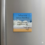 Beach House Magnet Vacation Rental Wifi Password<br><div class="desc">This design may be personalized by clicking the customize button and changing the name, initials or words. You may also change the text color and style or delete the text for an image only design. Contact me at colorflowcreations@gmail.com if you with to have this design on another product. Purchase my...</div>