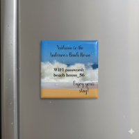 Beach House Magnet Vacation Rental Wifi Password