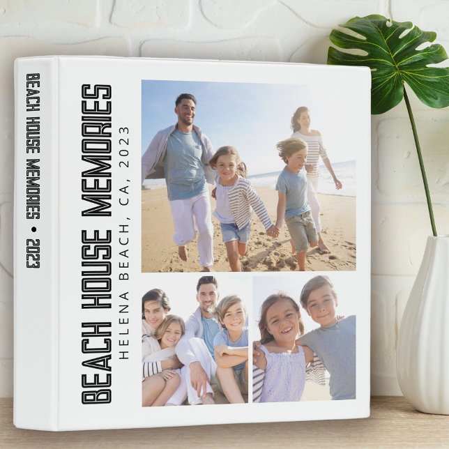 Beach House Memories Vacation Photo Scrapbook  3 Ring Binder (Creator Uploaded)