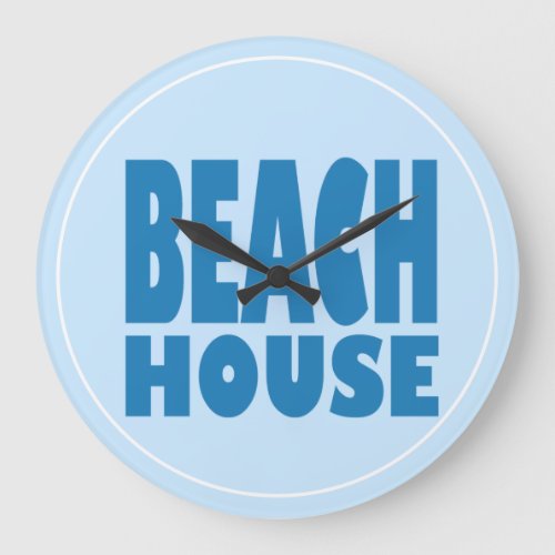 Beach House Modern Coastal Acrylic Wall Clock