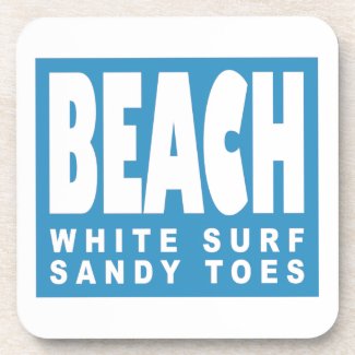 Beach House Modern Typography Minimalist Coaster 