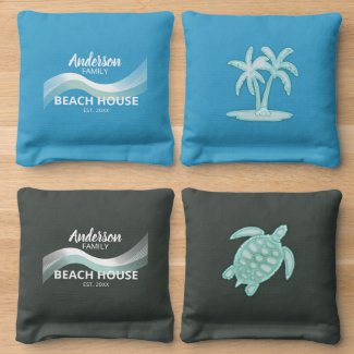 Beach House Nautical Turtle and Palm Trees ID623