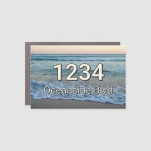 Beach House Number Mailbox Address Magnet
