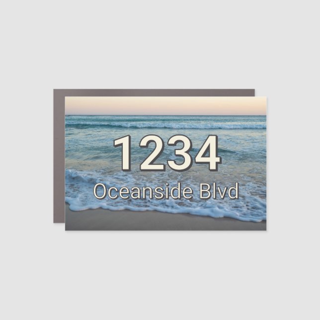 Beach House Number Mailbox Address Magnet (Front)