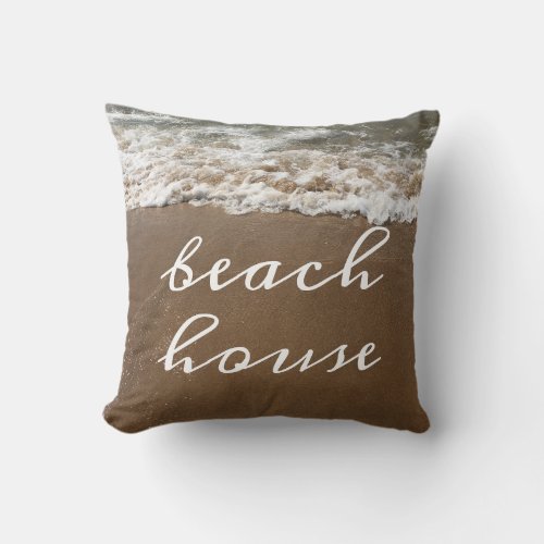Beach House Ocean Nautical Summer Home Decor Throw Pillow