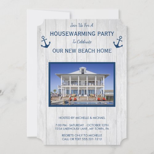 Beach House or Lake House Housewarming Invitation