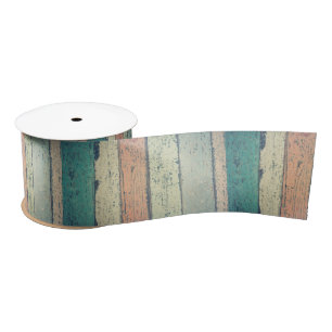 Beach house painted wood oceanside striped satin ribbon