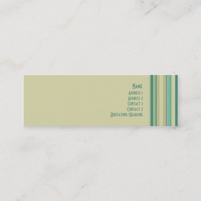 Beach House • Profilecard Mini Business Card (Front)