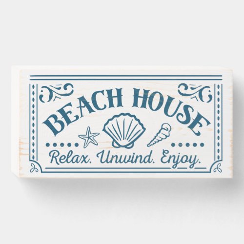 Beach House Relax Unwind And Enjoy Wooden Box Sign