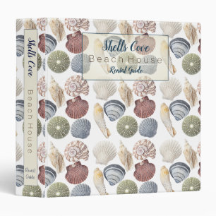 Beach House Rental Assorted Shells Guest Binder