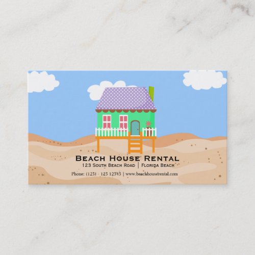 Beach House Rental Business Card
