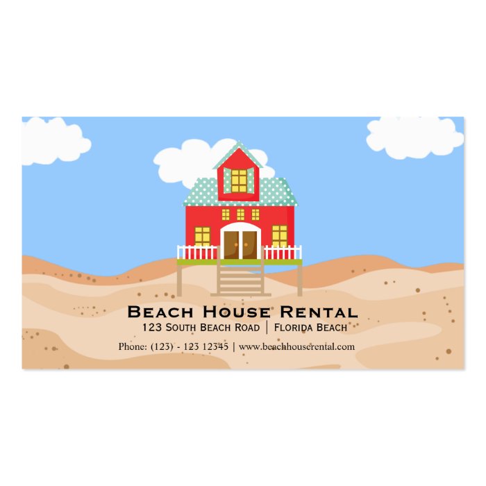 Beach House Rental Business Cards