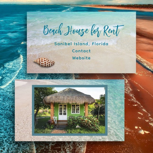 Beach House Rental Info Photo Cards (Creator Uploaded)