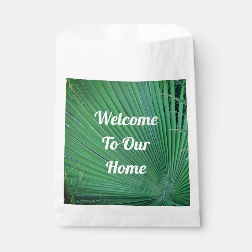 Beach House Rental Tropical Leaf Guest Welcome Favor Bag