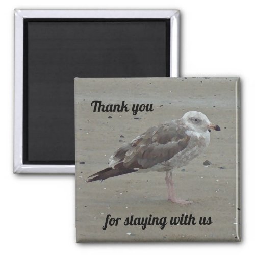 Beach House Rental Unique Seagull Guest Thank You Magnet