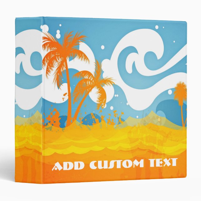 Beach House Rental Vacation Guest Book Binder (Front/Spine)